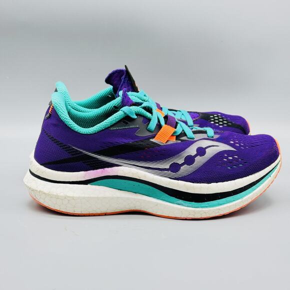Saucony Shoes - Saucony Endorphin Pro 2 Shoes Womens 5 Purple Running Racing Trainers Sneakers